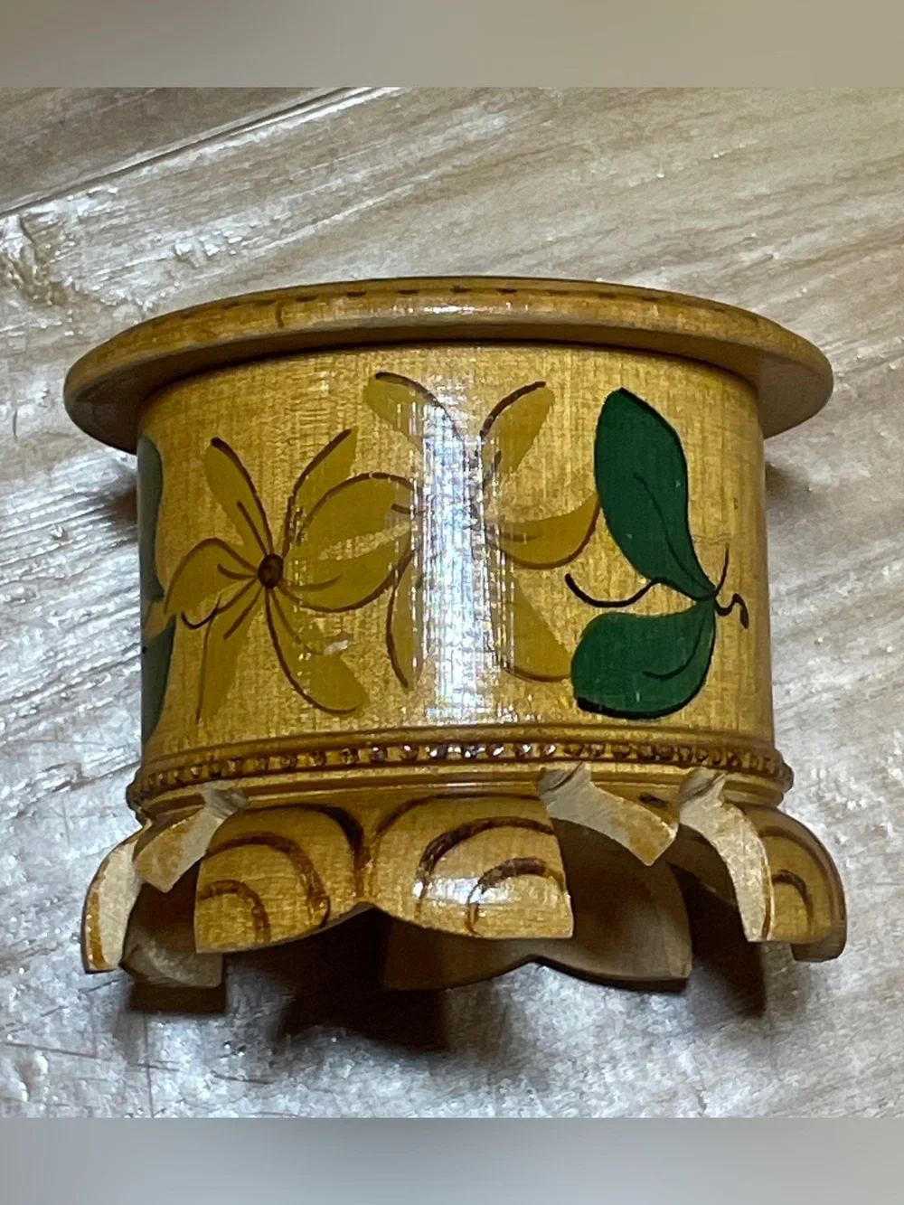 Vintage Norwegian Hand Painted Wooden Tine Boxes - Sogndal